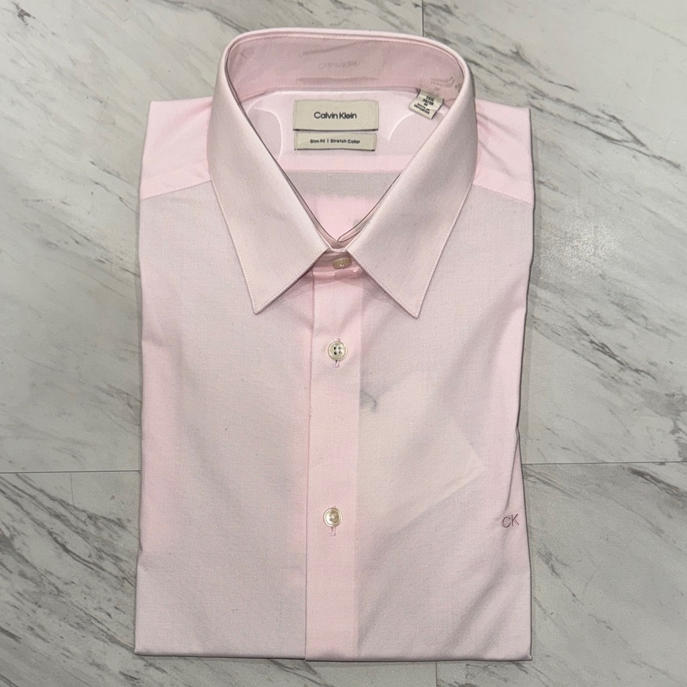 Calvin Klein Men's Light Pink Dress Shirt